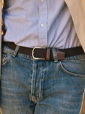 John Henric Dark brown Braided Belt Men’s braided belts Size M/L